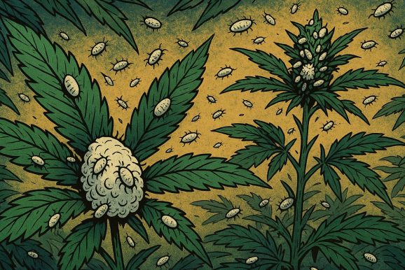 Мучнистые червецы на растениях каннабиса: как обнаружить и избавиться от вредителя